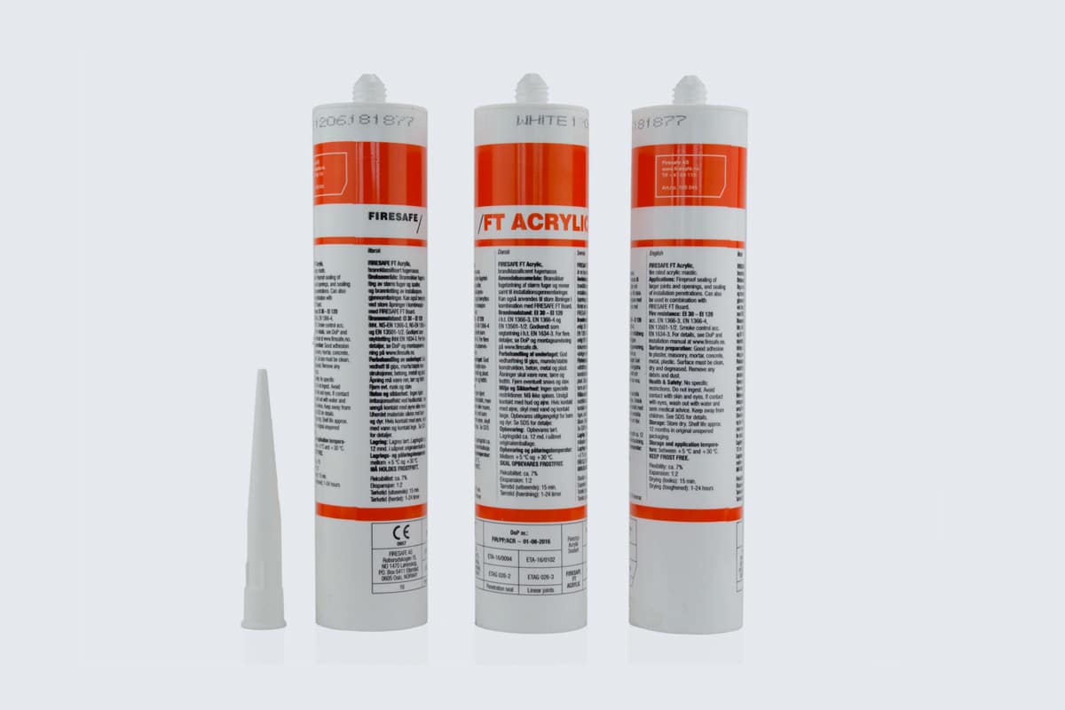 FIRESAFE FT Acrylic, varmeekspanderende fugemasse