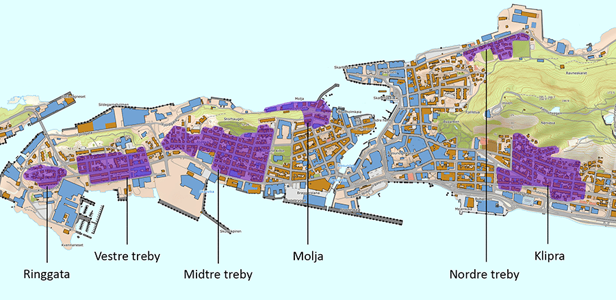 kart trehusbebyggelse alesund MiljostatusNo